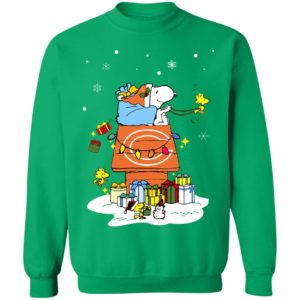 Chicago Bears Santa Snoopy Wish You A Merry Christmas Shirt