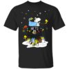 Boston Celtics Santa Snoopy Wish You A Merry Christmas Shirt