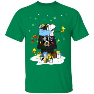 Brooklyn Nets Santa Snoopy Wish You A Merry Christmas Shirt