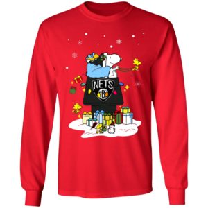Brooklyn Nets Santa Snoopy Wish You A Merry Christmas Shirt