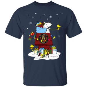 Atlanta United FC Santa Snoopy Wish You A Merry Christmas Shirt