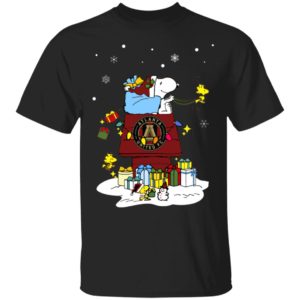 Atlanta United FC Santa Snoopy Wish You A Merry Christmas Shirt