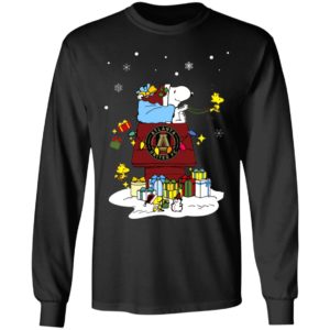 Atlanta United FC Santa Snoopy Wish You A Merry Christmas Shirt