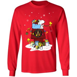 Atlanta United FC Santa Snoopy Wish You A Merry Christmas Shirt