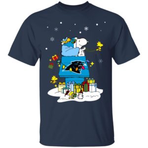 Carolina Panthers Santa Snoopy Wish You A Merry Christmas Shirt