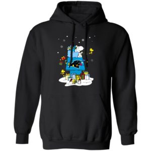 Carolina Panthers Santa Snoopy Wish You A Merry Christmas Shirt