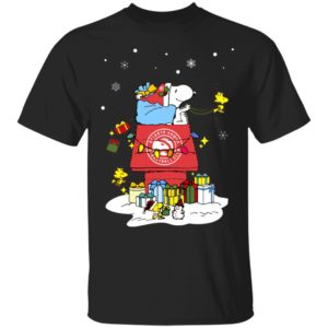 Atlanta Hawks Santa Snoopy Wish You A Merry Christmas Shirt
