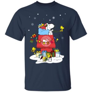Atlanta Hawks Santa Snoopy Wish You A Merry Christmas Shirt