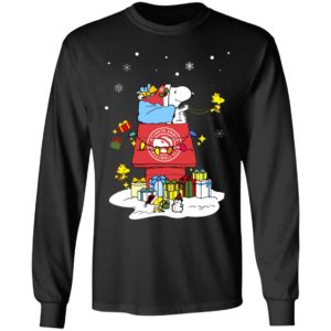 Atlanta Hawks Santa Snoopy Wish You A Merry Christmas Shirt