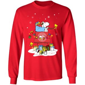 Atlanta Hawks Santa Snoopy Wish You A Merry Christmas Shirt
