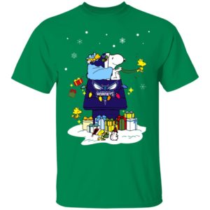 Charlotte Hornets Santa Snoopy Wish You A Merry Christmas Shirt