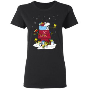 Alabama Crimson Tide Santa Snoopy Wish You A Merry Christmas Shirt