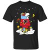Atlanta Hawks Santa Snoopy Wish You A Merry Christmas Shirt