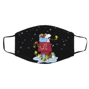 Alabama Crimson Tide Santa Snoopy Wish You A Merry Christmas face mask