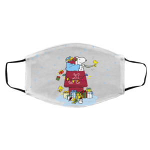 Alabama Crimson Tide Santa Snoopy Wish You A Merry Christmas face mask