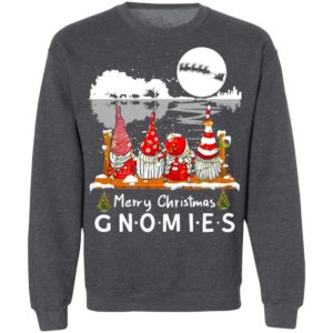 Shinesnow Guitar Shaped Merry Christmas Gnomies Christmas Sweatshirt