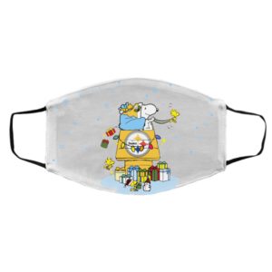 Pittsburgh Steelers Santa Snoopy Wish You A Merry Christmas face mask