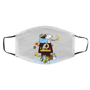Washington Redskins Santa Snoopy Wish You A Merry Christmas face mask