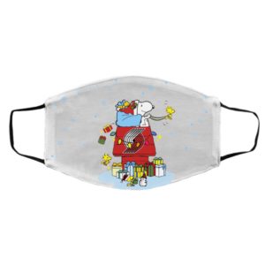 Portland Trail Blazers Santa Snoopy Wish You A Merry Christmas face mask