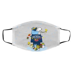 New Orleans Pelicans Santa Snoopy Wish You A Merry Christmas face mask