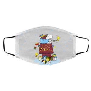 Minnesota Golden Gophers Santa Snoopy Wish You A Merry Christmas face mask