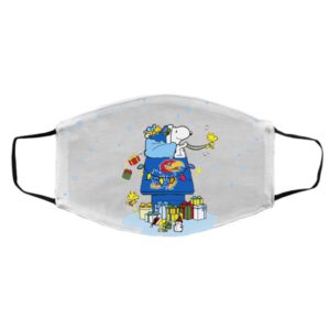 Kansas Jayhawks Santa Snoopy Wish You A Merry Christmas face mask