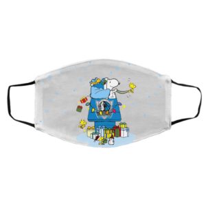 Dallas Mavericks Santa Snoopy Wish You A Merry Christmas face mask