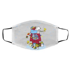 Gonzaga Bulldogs Santa Snoopy Wish You A Merry Christmas face mask