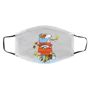 Denver Broncos Santa Snoopy Wish You A Merry Christmas face mask