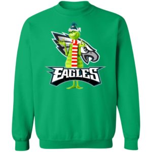Santa Grinch Philadelphia Eagles Christmas Shirt, Long Sleeve