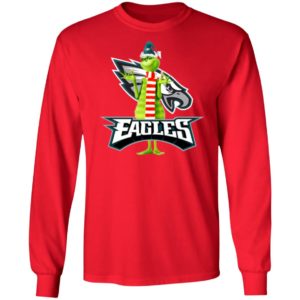 Santa Grinch Philadelphia Eagles Christmas Shirt, Long Sleeve