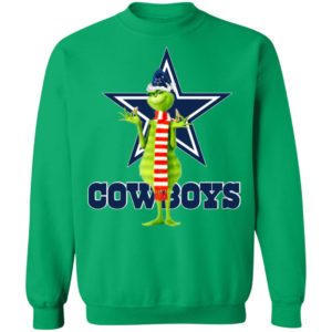 Santa Grinch Dallas Cowboys Christmas Shirt, Long Sleeve