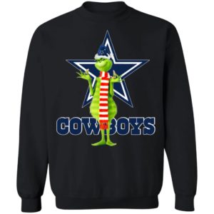 Santa Grinch Dallas Cowboys Christmas Shirt, Long Sleeve