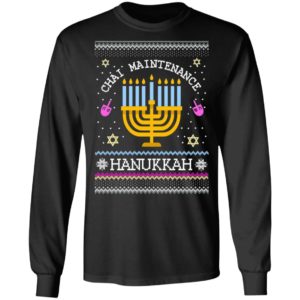 Chai Maintenance Hanukkah Ugly Christmas Sweater