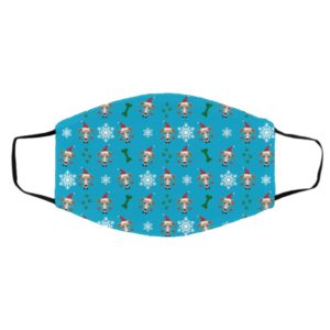 Greyhound Dog Pattern Christmas Face Mask