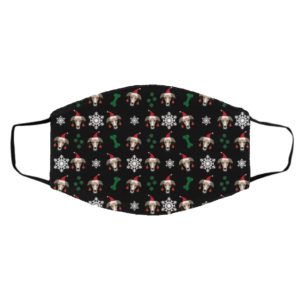 Greyhound Dog Pattern Christmas Face Mask