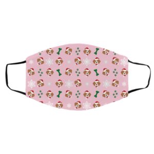 Beagle Dog Pattern Christmas Face Mask