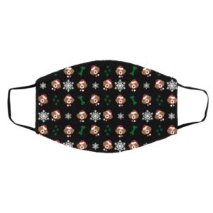 Beagle Dog Pattern Christmas Face Mask