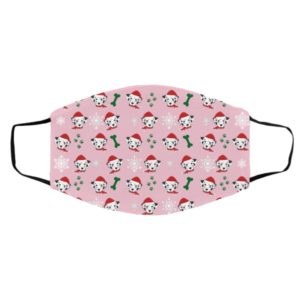 Dalmatian Dog Pattern Christmas Face Mask