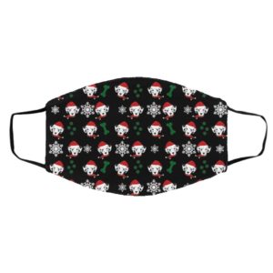 Dalmatian Dog Pattern Christmas Face Mask