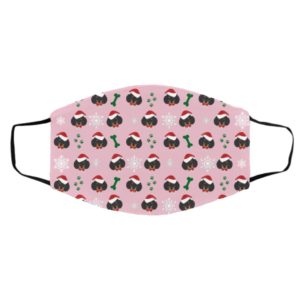 Dachshund Dog Pattern Christmas Face Mask