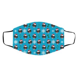 Dachshund Dog Pattern Christmas Face Mask