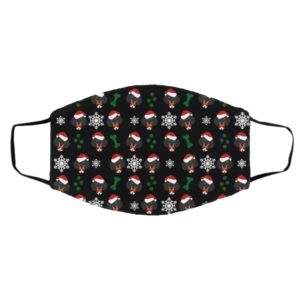 Dachshund Dog Pattern Christmas Face Mask