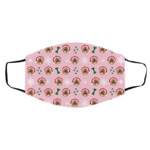 German Sheperd Pattern Christmas Face Mask