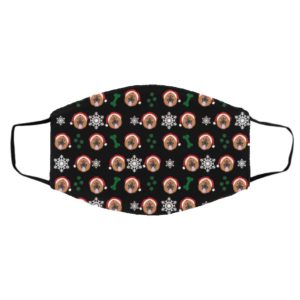 German Sheperd Pattern Christmas Face Mask