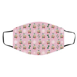 Chihuahua Dog Pattern Christmas Face Mask