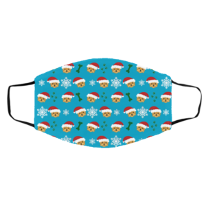 Yorkshire Dog Pattern Christmas Face Mask