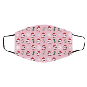 French Bulldog Pattern Christmas Face Mask