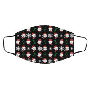 Husky Dog Pattern Christmas Face Mask
