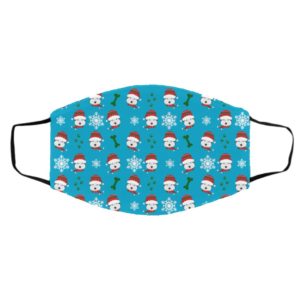 Husky Dog Pattern Christmas Face Mask